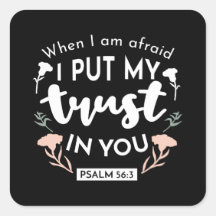 Arte Cristiano Floral Oscuro - Salmo 56:3