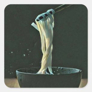 Pegatina Cuadrada Arte de amor de Ramen