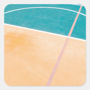 Pegatina Cuadrada Arte de baloncesto de Guay