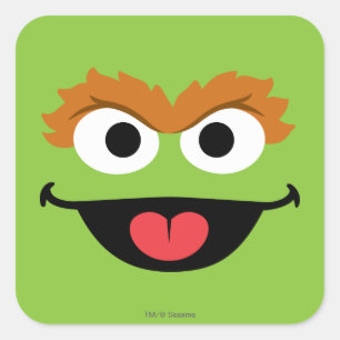 Pegatina Cuadrada Arte de Cara de Oscar