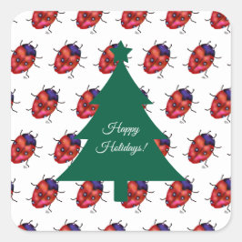 PEGATINA CUADRADA ARTE DE LADYBUG