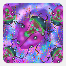 PEGATINA CUADRADA ARTE DE LADYBUG