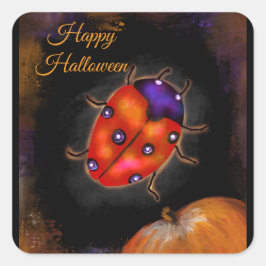 PEGATINA CUADRADA ARTE DE LADYBUG