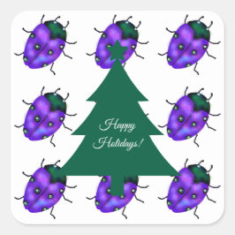 PEGATINA CUADRADA ARTE DE LADYBUG