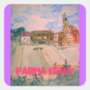 Pegatina Cuadrada arte de Parma Italia