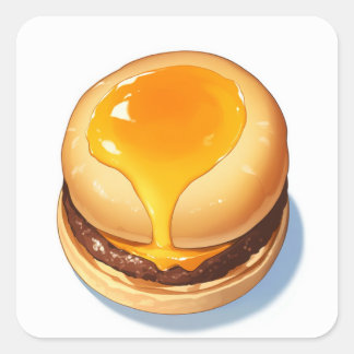 Pegatina Cuadrada Arte fantástico