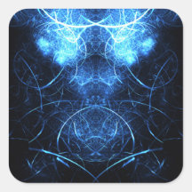 Arte fractal de energía de nebulosa azul