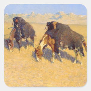 Pegatina Cuadrada Arte Frederic Remington