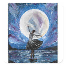 Arte hecho a mano: bailando con la luna