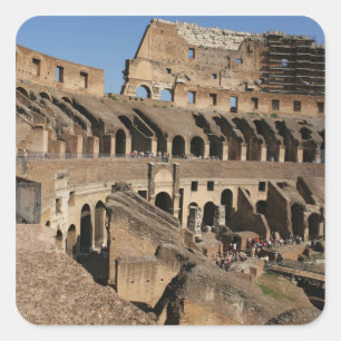 Pegatina Cuadrada Arte Romano. El Coliseo o Flavio