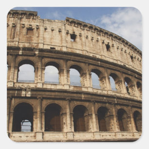 Pegatina Cuadrada Arte Romano. El Coliseo o Flavio 2