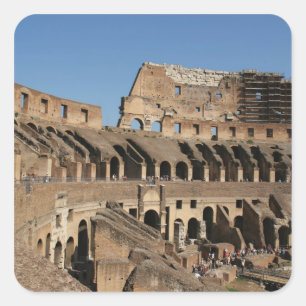 Pegatina Cuadrada Arte Romano. El Coliseo o Flavio 7