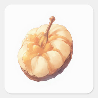 Pegatina Cuadrada Arte suave y amigable