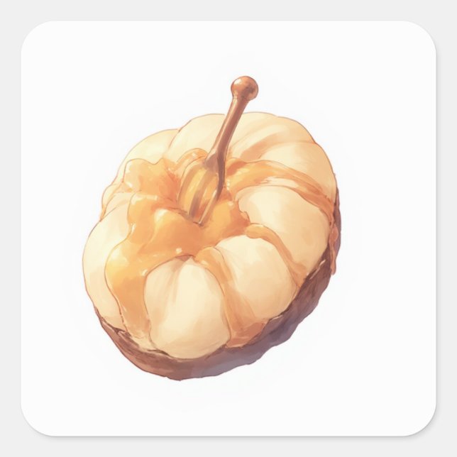 Pegatina Cuadrada Arte suave y amigable (Anverso)