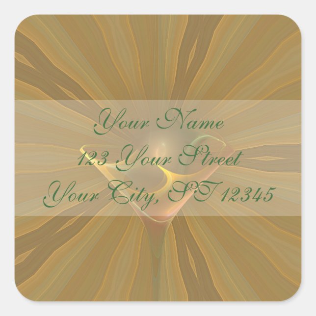 Pegatina Cuadrada Arte Suntini Faery Martini (Anverso)