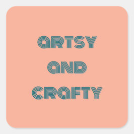 Pegatina Cuadrada artesanía, artes y oficios