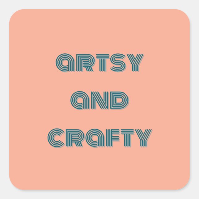 Pegatina Cuadrada artesanía, artes y oficios (Anverso)