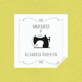 Pegatina Cuadrada Artesanía de mano simple de máquina de coser de co