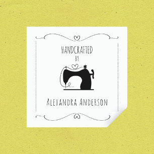 Pegatina Cuadrada Artesanía de mano simple de máquina de coser de co