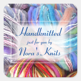 Pegatina Cuadrada Artesanías de punto