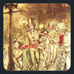Pegatina Cuadrada Arthur Rackham - A Christmas Carol - Street<br><div class="desc">Arthur Rackham - A Christmas Carol - Street.  Charles Dickens , Ebenezer scrooge and the Ghosts of Christmas.
frontiernow.com</div>