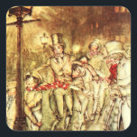 Pegatina Cuadrada Arthur Rackham - A Christmas Carol - Street<br><div class="desc">Arthur Rackham - A Christmas Carol - Street.  Charles Dickens , Ebenezer scrooge and the Ghosts of Christmas.
frontiernow.com</div>