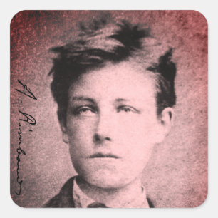 Pegatina Cuadrada Arthur Rimbaud