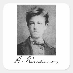 Pegatina Cuadrada Arthur Rimbaud