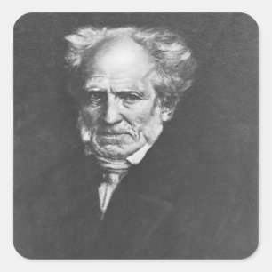 Pegatina Cuadrada Arthur Schopenhauer