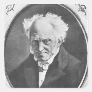 Pegatina Cuadrada Arthur Schopenhauer
