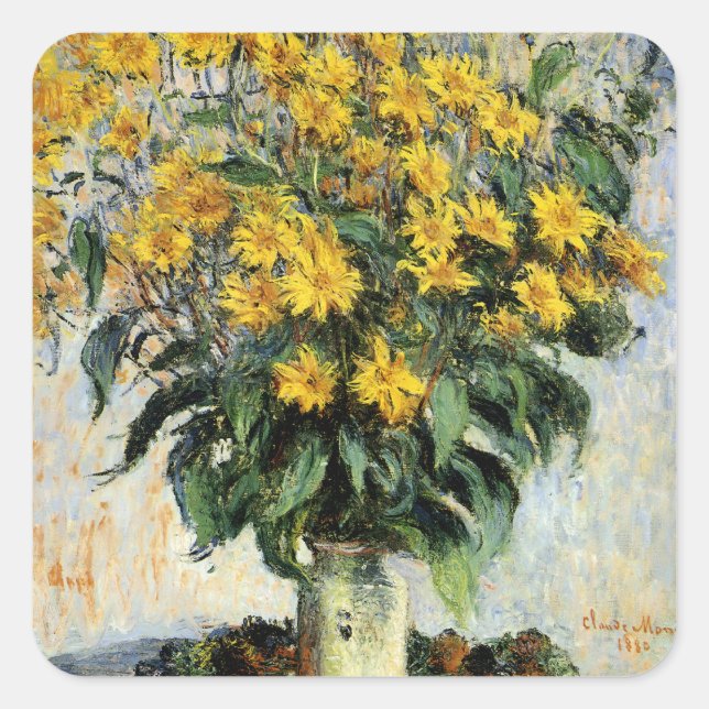 Pegatina Cuadrada Artichoos de Jerusalén (Anverso)