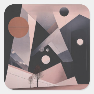 Pegatina Cuadrada "Artista en confort: almohadas de diseño personali