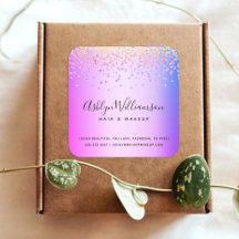 Artista moderno de maquillaje de peluquería púrpur