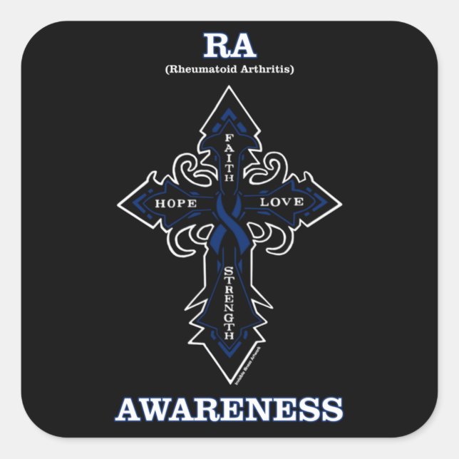 Pegatina Cuadrada Artritis reumatoide (Anverso)