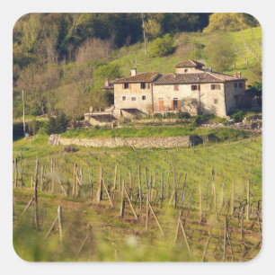 Pegatina Cuadrada Aschuito, una granja que acepta clientes,