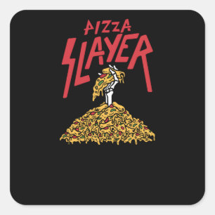 Pegatina Cuadrada Asesino de Pizza