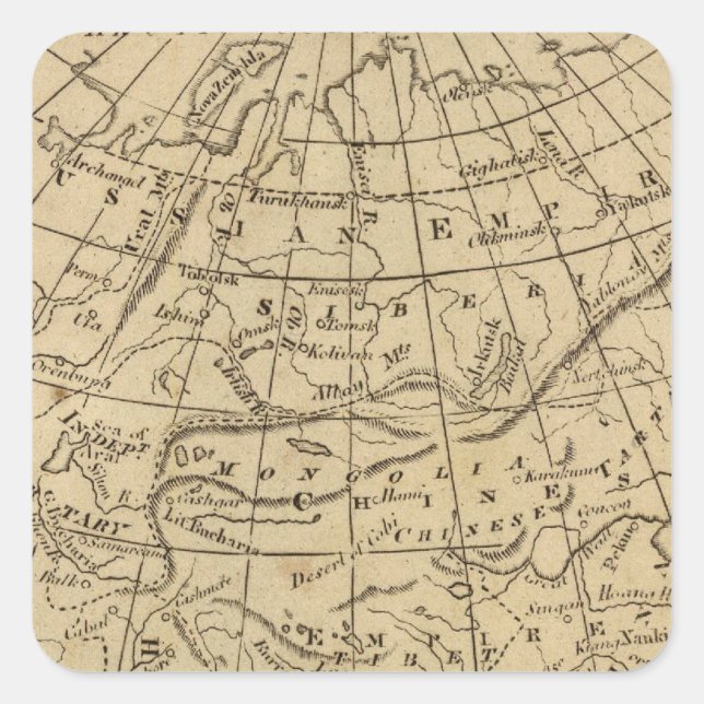 Pegatina Cuadrada Asia 10 (Anverso)