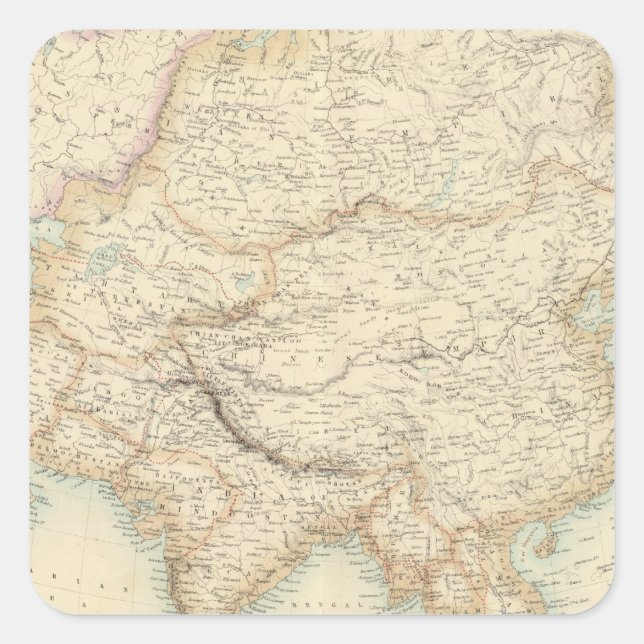 Pegatina Cuadrada Asia 10 (Anverso)