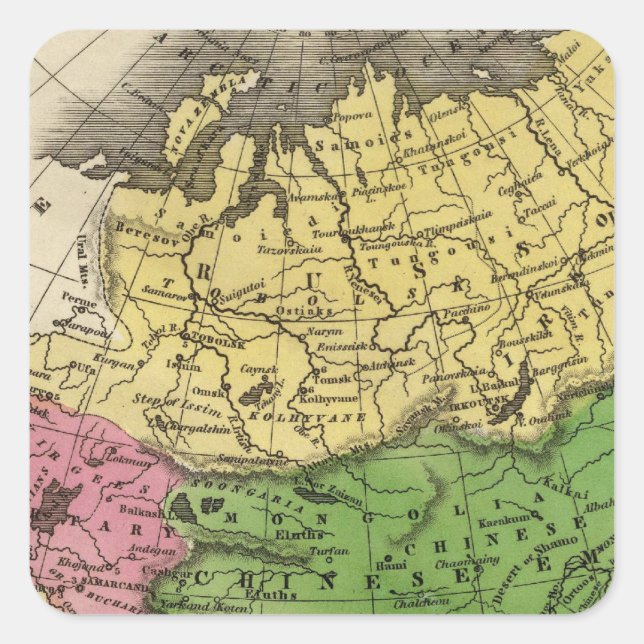 Pegatina Cuadrada Asia 12 (Anverso)