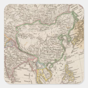 Pegatina Cuadrada Asia 13