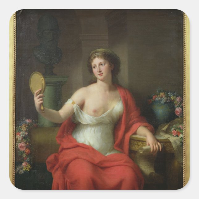 Pegatina Cuadrada Asia, 1794 (Anverso)