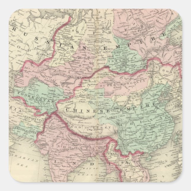 Pegatina Cuadrada Asia 19 (Anverso)