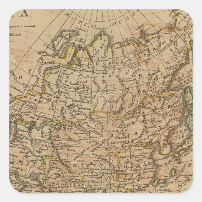 Pegatina Cuadrada Asia 24 (Anverso)