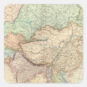 Pegatina Cuadrada Asia 25