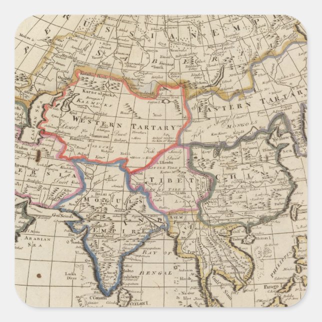 Pegatina Cuadrada Asia 26 (Anverso)