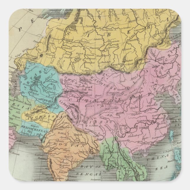 Pegatina Cuadrada Asia 26 (Anverso)