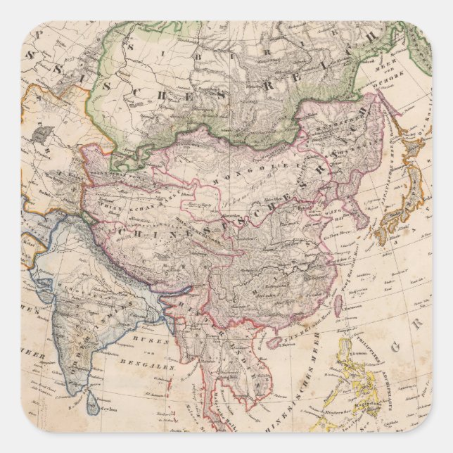 Pegatina Cuadrada Asia 27 (Anverso)
