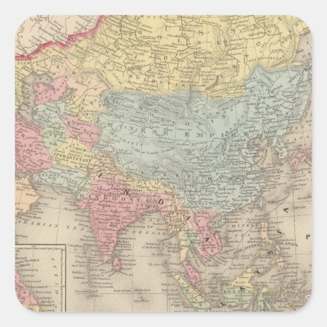 Pegatina Cuadrada Asia 28 (Anverso)