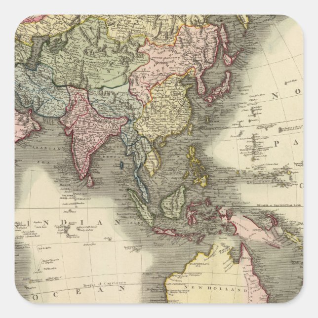 Pegatina Cuadrada Asia 28 (Anverso)