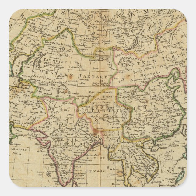 Pegatina Cuadrada Asia 29 (Anverso)